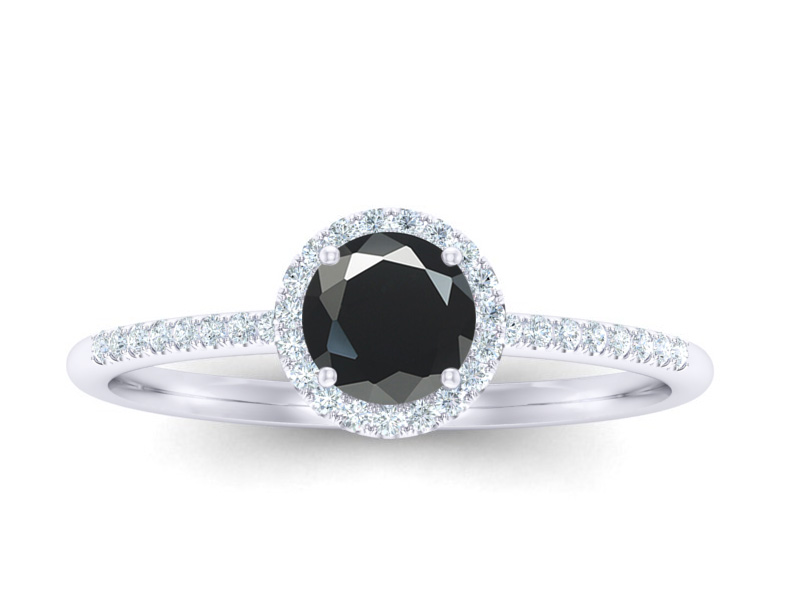 1.25CT Black Diamond Engagement Rings Set 14K White Gold Black Diamond Ring  Unique Engagement Ring Wedding Ring - Etsy